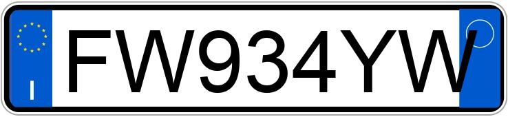 Numer rejestracyjny FW934YW posiada FIAT Panda 3a serie