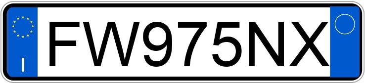 Numer rejestracyjny FW975NX posiada FIAT Panda 3a serie