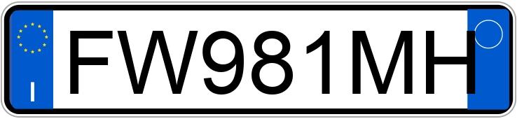 Numer rejestracyjny FW981MH posiada LAND ROVER RR Evoque 1a serie