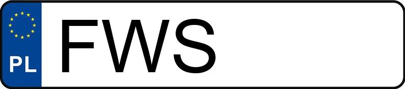 Plaques d’immatriculation polonaises : caractère distinctif FWS