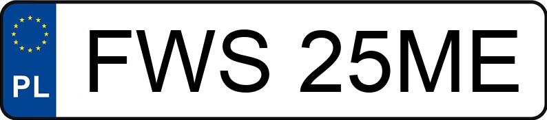 Numer rejestracyjny FWS 25ME posiada VOLKSWAGEN PASSAT - FWS25ME
