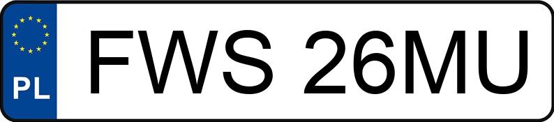 Numer rejestracyjny FWS 26MU posiada BMW 316 I - FWS26MU