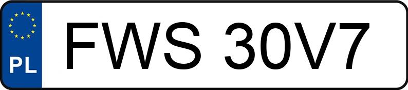 Numer rejestracyjny FWS 30V7 posiada AUDI A4 2.0 Kat. MR`05 E3 8E A4 2.0 Kat. MR`05 E3 8E - FWS30V7