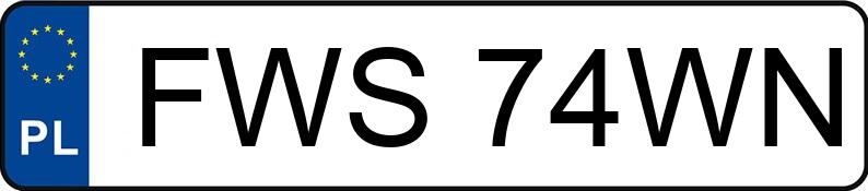 Numer rejestracyjny FWS 74WN posiada ROVER 75 - FWS74WN