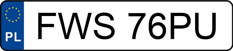 Numer rejestracyjny FWS 76PU posiada CHRYSLER PT CRUISER - FWS76PU