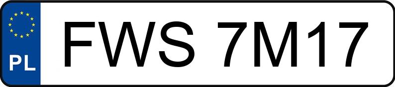 Numer rejestracyjny FWS 7M17 posiada BMW 730 - FWS7M17