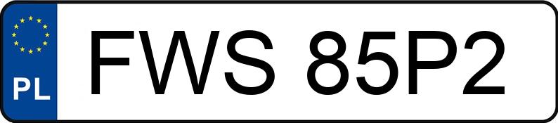 Numer rejestracyjny FWS 85P2 posiada MERCEDES-BENZ VITO - FWS85P2