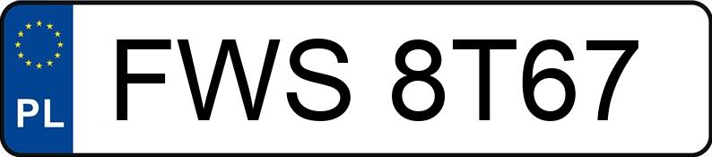 Pirat drogowy w pojeździe o numerach rejestracyjnych FWS8T67