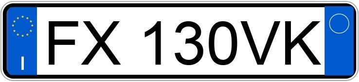 Numer rejestracyjny FX130VK posiada FORD Fiesta 7a serie