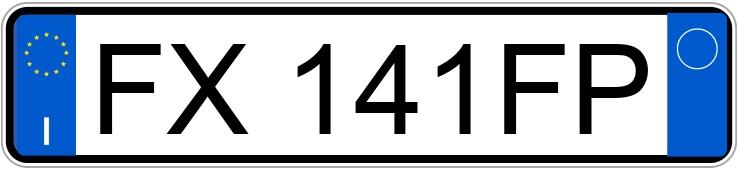 Numer rejestracyjny FX141FP posiada BMW Serie3