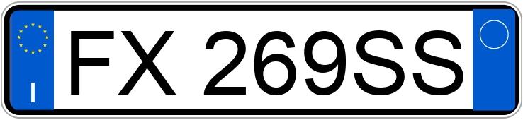 Numer rejestracyjny FX269SS posiada FORD Fiesta 7a serie