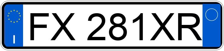 Numer rejestracyjny FX281XR posiada PEUGEOT 208 1o serie