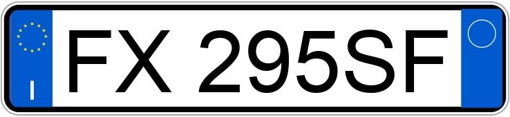 Numer rejestracyjny FX295SF posiada  