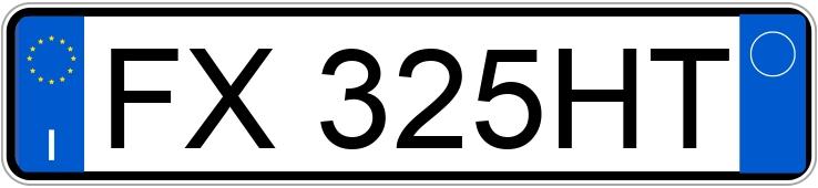 Numer rejestracyjny FX325HT posiada FIAT 500 Numer rejestracyjny FX325HT posiada FIAT 500