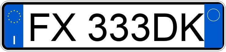 Numer rejestracyjny FX333DK posiada ALFA ROMEO Giulietta