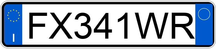 Numer rejestracyjny FX341WR posiada FIAT Tipo