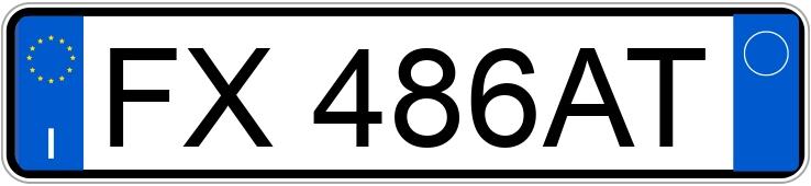 Numer rejestracyjny FX486AT posiada  