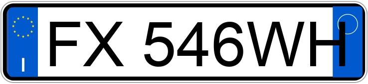 Numer rejestracyjny FX546WH posiada BMW Serie 1