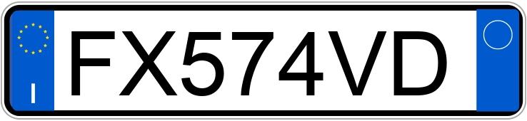 Numer rejestracyjny FX574VD posiada LANCIA Ypsilon 3a serie