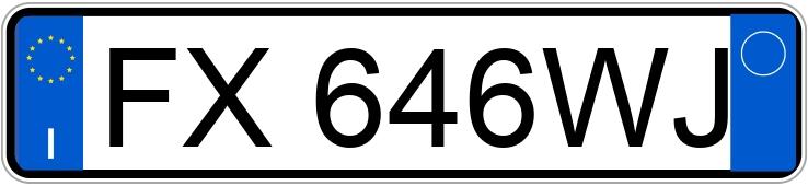 Numer rejestracyjny FX646WJ posiada ALFA ROMEO Giulietta Numer rejestracyjny FX646WJ posiada ALFA ROMEO Giulietta