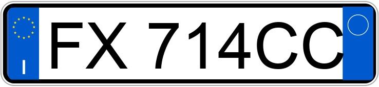 Numer rejestracyjny FX714CC posiada CITROEN C3 3a serie