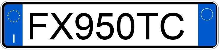 Numer rejestracyjny FX950TC posiada SUBARU XV 2a serie Numer rejestracyjny FX950TC posiada SUBARU XV 2a serie