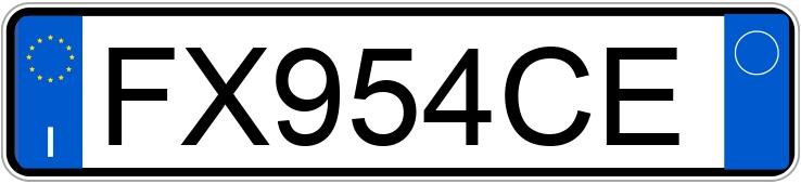 Numer rejestracyjny FX954CE posiada BMW Serie 1