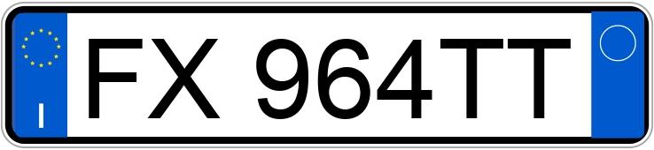 Numer rejestracyjny FX964TT posiada FIAT 500 Numer rejestracyjny FX964TT posiada FIAT 500