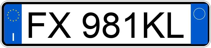 Numer rejestracyjny FX981KL posiada FIAT 500X