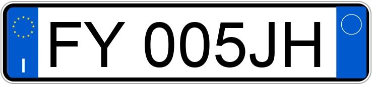 Numer rejestracyjny FY005JH posiada FIAT Punto 3a serie