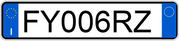 Numer rejestracyjny FY006RZ posiada AUDI A1 2a serie