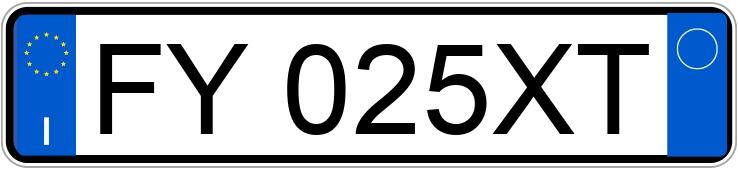 Numer rejestracyjny FY025XT posiada BMW Serie 1