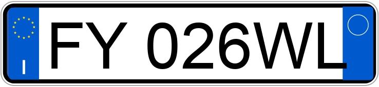 Numer rejestracyjny FY026WL posiada AUDI A1 2a serie