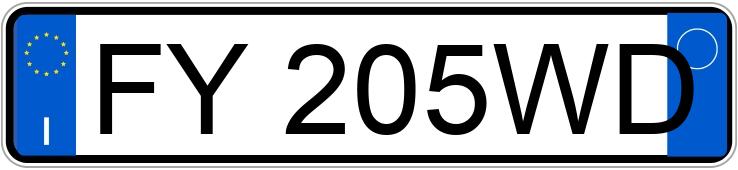 Numer rejestracyjny FY205WD posiada PEUGEOT 208