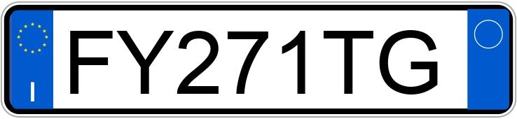 Numer rejestracyjny FY271TG posiada FIAT 500X