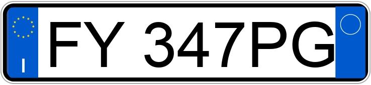 Numer rejestracyjny FY347PG posiada ALFA ROMEO Giulietta