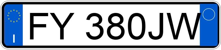 Numer rejestracyjny FY380JW posiada FORD EcoSport