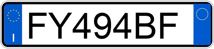 Numer rejestracyjny FY494BF posiada FIAT 124 spider