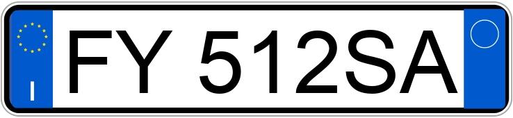 Numer rejestracyjny FY512SA posiada LANCIA Ypsilon 3a serie