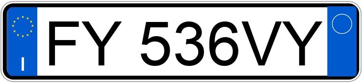 Numer rejestracyjny FY536VY posiada FIAT Panda 3a serie