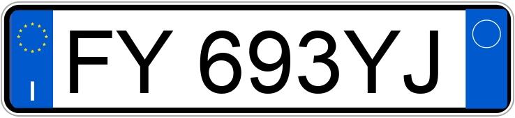 Numer rejestracyjny FY693YJ posiada AUDI A1 2a serie