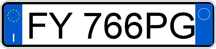 Numer rejestracyjny FY766PG posiada ALFA ROMEO Giulietta