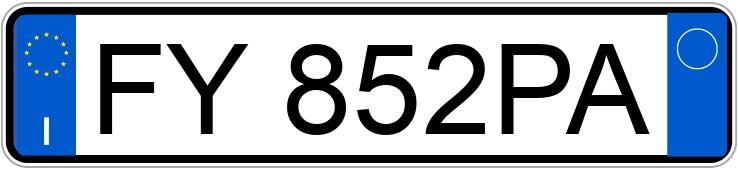 Numer rejestracyjny FY852PA posiada ALFA ROMEO Stelvio