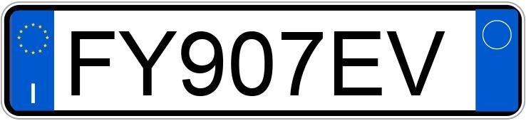 Numer rejestracyjny FY907EV posiada FIAT 500 Numer rejestracyjny FY907EV posiada FIAT 500