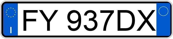 Numer rejestracyjny FY937DX posiada VOLKSWAGEN Polo 5a serie