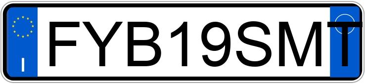 Numer rejestracyjny FYB19SMT posiada Fiat Sedici