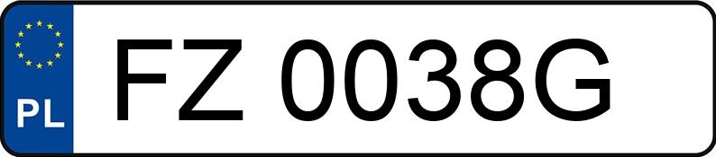 Numer rejestracyjny FZ 0038G posiada OPEL VECTRA - FZ0038G