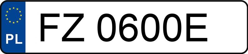 Numer rejestracyjny FZ 0600E posiada PEUGEOT PARTNER - FZ0600E Numer rejestracyjny FZ 0600E posiada PEUGEOT PARTNER - FZ0600E