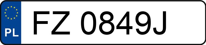 Numer rejestracyjny FZ 0849J posiada HONDA CIVIC 3DR - FZ0849J