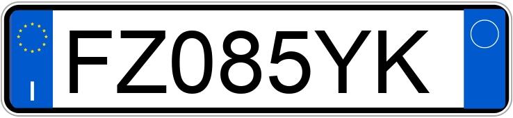 Numer rejestracyjny FZ085YK posiada VOLKSWAGEN Golf 7a serie